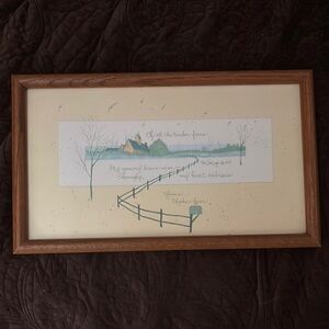 Dee Morgan, Framed Scenic Landscape Art Print with Mother Quote, 10”x17”